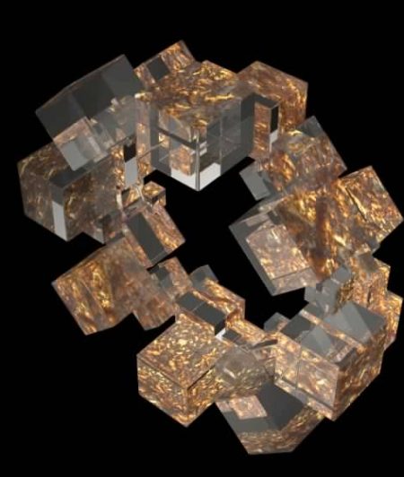 Dematerialize collection - Gold crystals